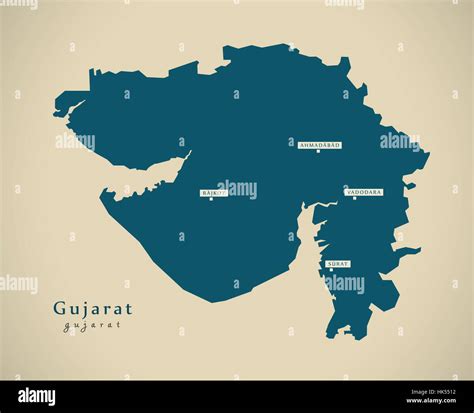 Gujarat In India Map