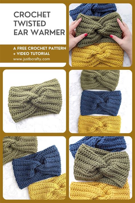 Crochet Twisted Ear Warmer Headband Just Be Crafty Crochet Ear Warmer Free Pattern Crochet