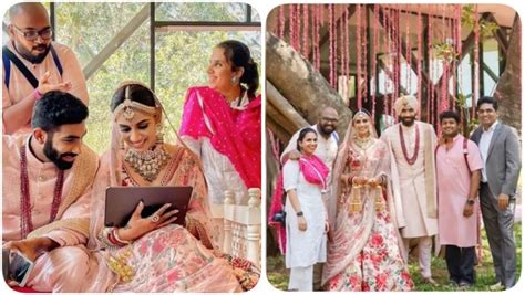 Jasprit Bumrah Sanjana Ganesan Shake A Leg During Sangeet Ceremony Unseen Wedding Video