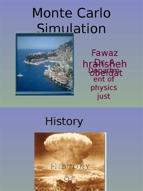 Monte Carlo Simulation-Project | PDF | Monte Carlo Method | Conceptual ...