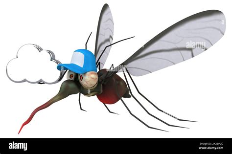 Mosquito - 3D Illustration Stock Photo - Alamy