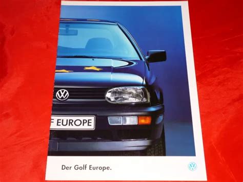 Vw Golf Iii Europe Sondermodell Prospekt Brochure Depliant Folleto