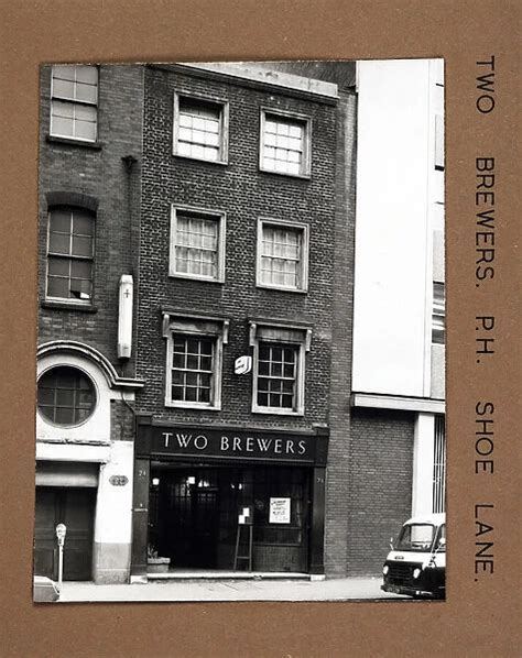 Glass Frame Of Photograph Of Two Brewers Ph Holborn London