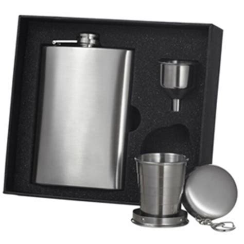 Boris 8 Oz Stainless Steel Flask Gift Set 1 Kroger