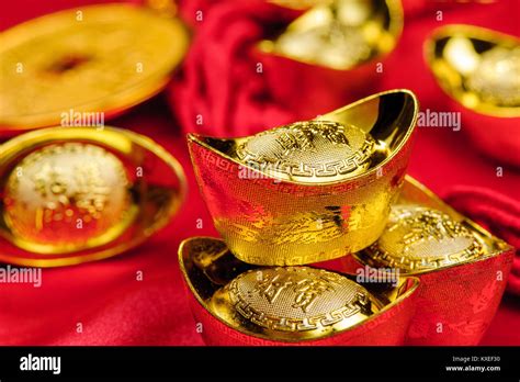 Chinese Gold Ingot Chinese Gold Nugget Stock Photo Alamy