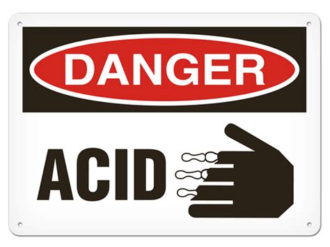 Incom Danger Acid Safety Sign