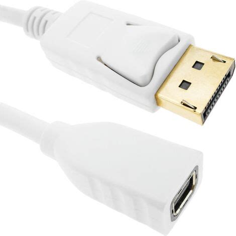 BeMatik Mini DisplayPort Cable DisplayPort Female To Male 1 M