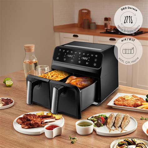 Karaca Multifry Xxxl Liter Digital Twin Two Chamber Airfryer