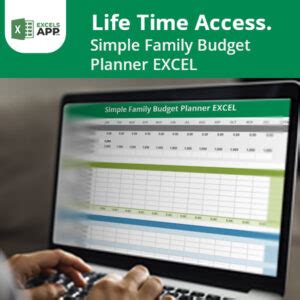 Simple Family Budget Planner EXCEL - Excels App