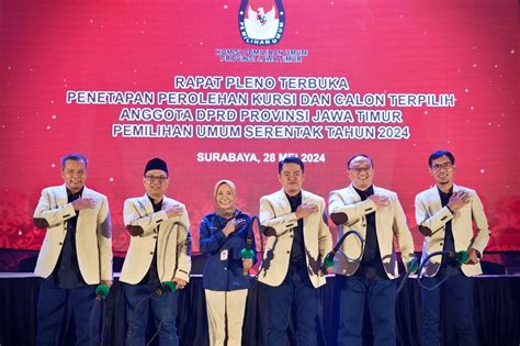 Kpu Jatim Tetapkan 120 Calon Terpilih Anggota Dprd Jatim Periode 2024