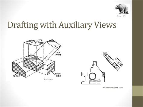 Ppt Drafting With Auxiliary Views Powerpoint Presentation Free