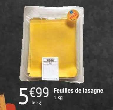 Promo Feuilles De Lasagne Chez Cora ICatalogue Fr