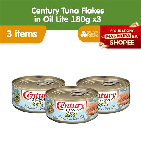 century tuna flakes  oil lite  pack   protein omega  dha