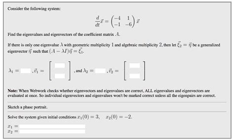 Solved Consider The Following System Dt Find The