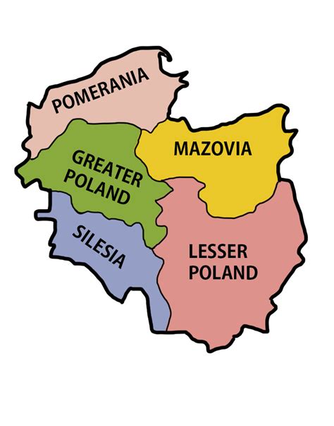 Map of of regions of Poland by kazumikikuchi on DeviantArt