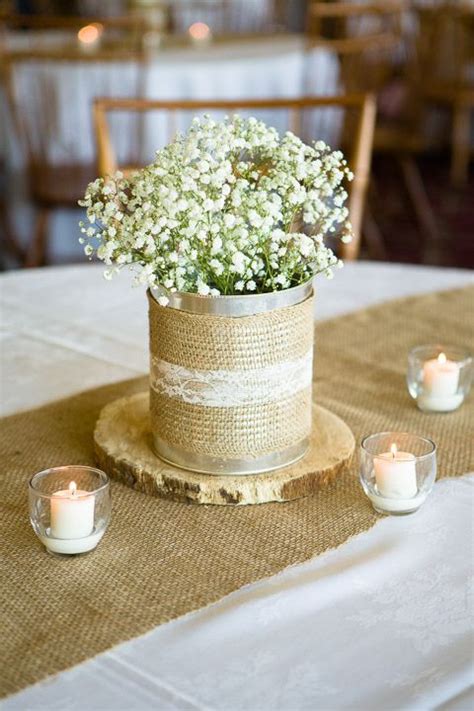 Simple Rustic Centerpieces Can Be The Perfect Wedding Addition Use A Slice Of A T Bridal