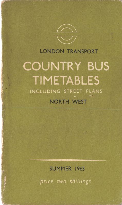 London Country Buses North West Great Britain Timetable World