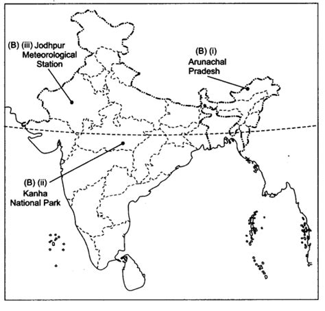 Locate And Label The Following On The Given Map Cbse Class Social