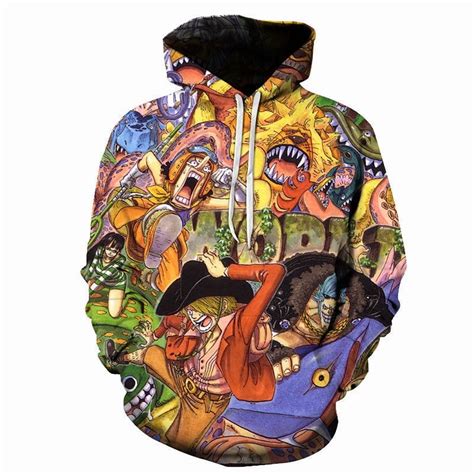 ONE PIECE Hoodies Anime Luffy Hoody for Men Teen Boys-Classic Long