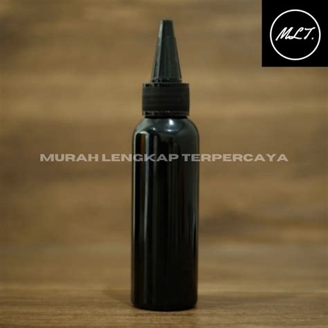 Jual BOTOL TINTA 100ML HITAM BOTOL KERUCUT 100 ML HITAM Shopee