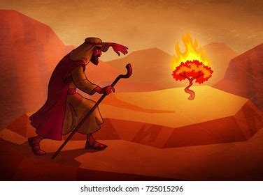 Moses Burning Bush Stock Illustration 725015296 | Shutterstock