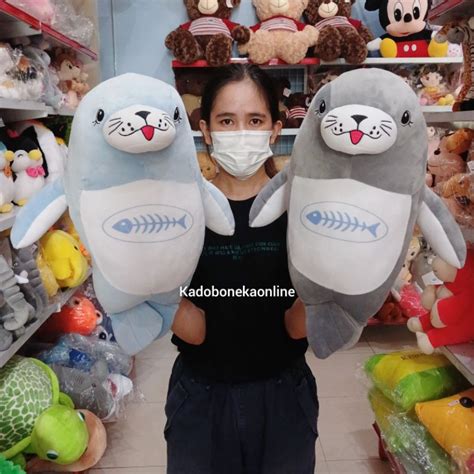 jual boneka anjing laut lucu seal bulu halus lembut shopee indonesia