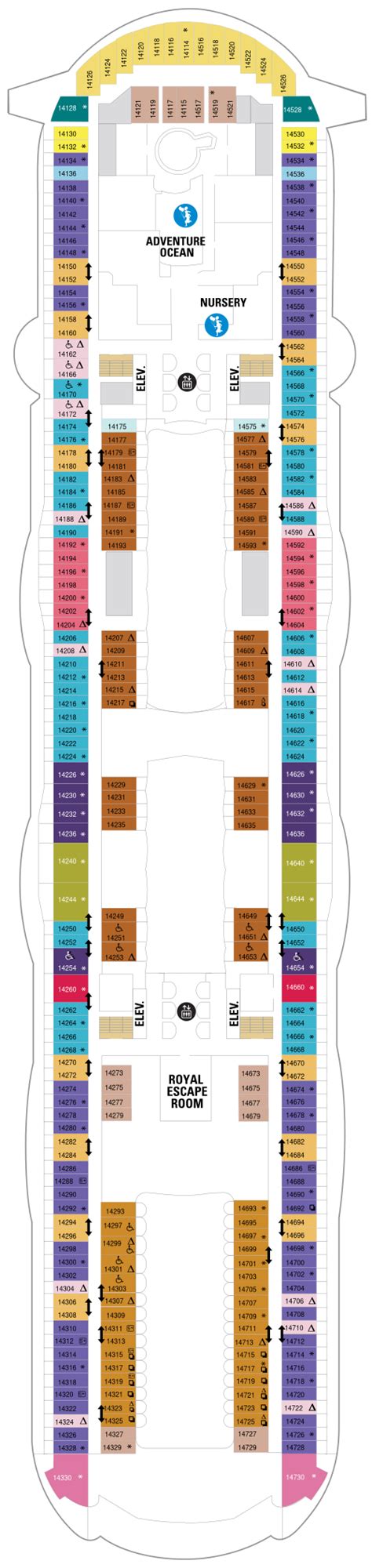 Oasis of the Seas Deck Plans | CruiseInd