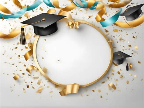 Premium AI Image | Graduation congratulations template With a hat and ...