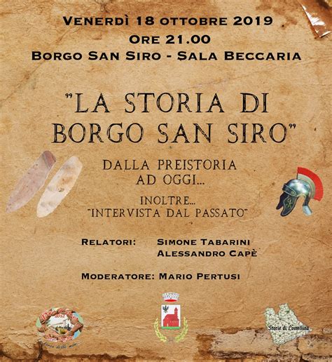 La Storia Di Borgo San Siro Dalla Preistoria Ad Oggi ViviVigevano