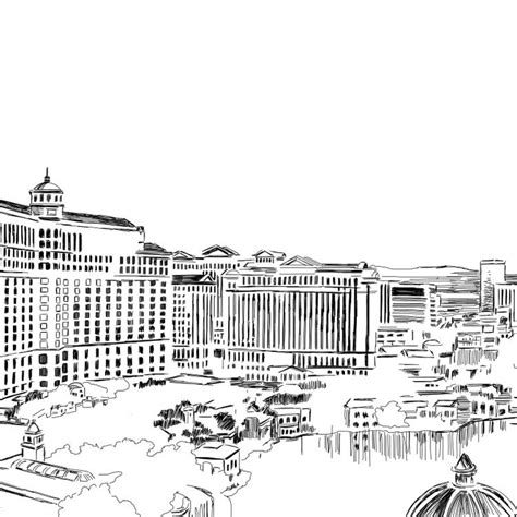 Las Vegas Skyline Drawing at PaintingValley.com | Explore collection of ...