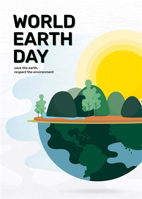 World earth day poster vector editable… | Royalty free stock ...