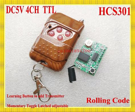 DC3 5V Rolling Code Receiver Module Transmitter RF Wireless Remote