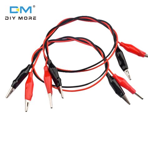 Diymore Dual Ended Alligator Clips Test Lead Black Red Test Cable Soft