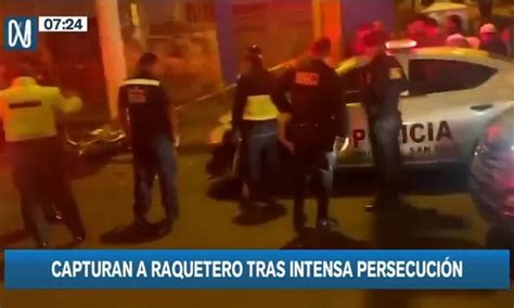 La Victoria Raquetero En Moto Fue Capturado Tras Persecuci N Y Choque