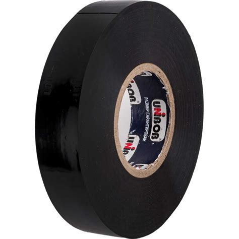 Изолента ПВХ UNIBOB 19 мм х 25 м, черная, 200 мкм 211753 - выгодная ...