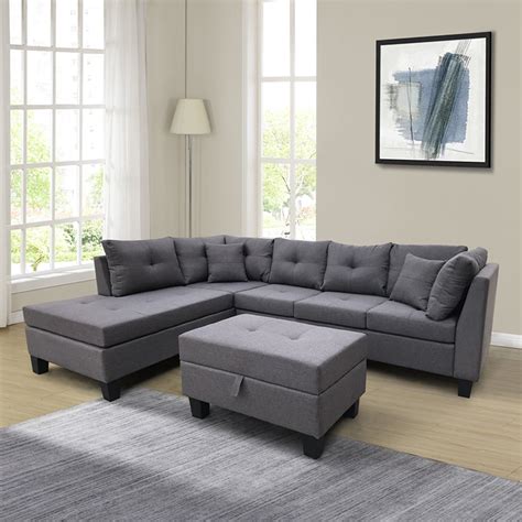 Sectional Sofa With Chaise Lounge And Ottoman | Cabinets Matttroy