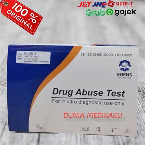 Jual EGENS Multi 3 Panel Drugs Tes Isi 25 Alat Test Narkoba 3 Parameter