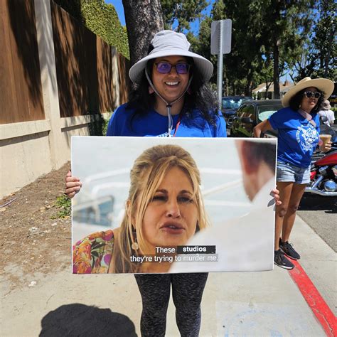 Sag Aftra Strike Signs Scene From The Picket Lines Variety