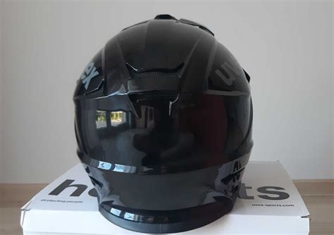 Pełny czarny kask rowerowy FULL FACE UVEX HLMT 10 rozmiar 58 60 cm