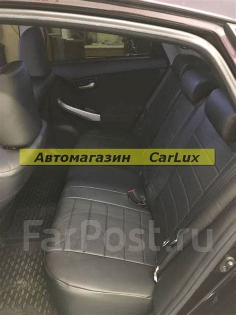 Штатные чехлы из эко кожи. Модельные. Toyota Prius 30 / Приус. черный ...