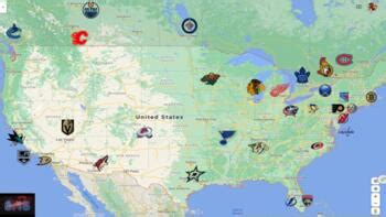 NHL Team Fitness! (Interactive Map - you choose) by PhysEdFeeney