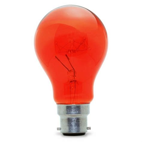 Eveready W W Red Fireglow Gls Light Bulbs Bayonet Bc B Flame