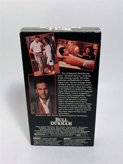 Bull Durham Vhs 1988 Kevin Costner Susan Sarandon Ebay