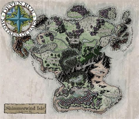 Shimmerwind Isle Map [Region Map] : r/FantasyMaps