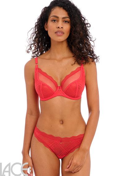 Freya Lingerie Freya Fatale Decollet Beha F I Cup Chilli Red Lace