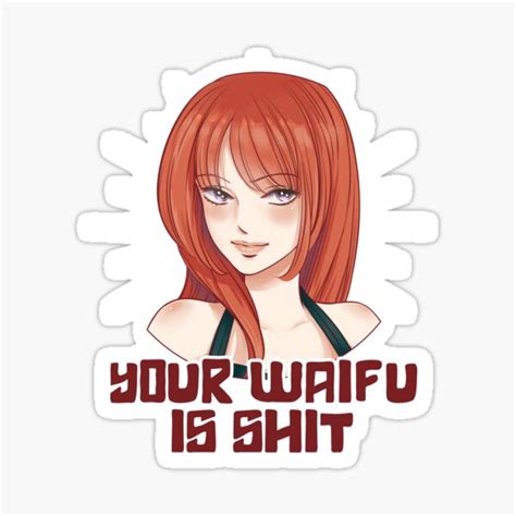 Pegatina Waifu Anime Hentai Girl Gift Para Fan Tico De Otaku De Pubi Redbubble