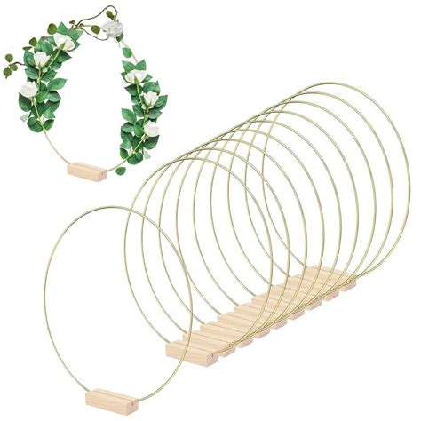 Pack Inch Large Metal Floral Hoop Wreath Macrame Gold Craft Hoop