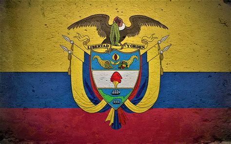 Download Colombia Flag Shield Symbol Wallpaper