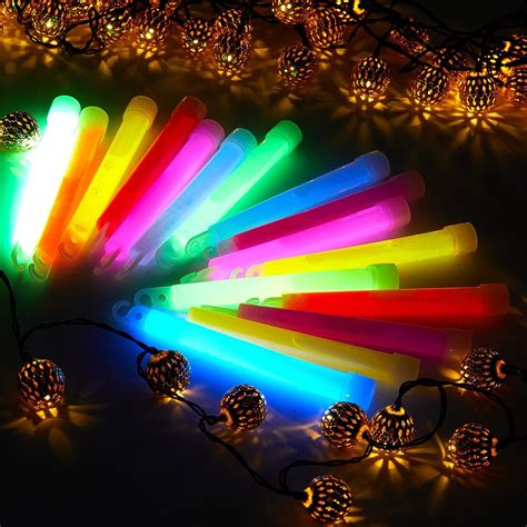 25 Ultra Bright Glow Sticks Long Last Light Sticks 6 Inch Large Glow