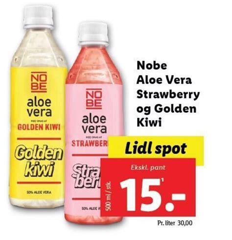 Nobe Aloe Vera Strawberry Og Golden Kiwi Tilbud Hos Lidl